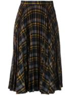Maison Margiela Checked Pleated Skirt, Women's, Size: 42, Wool