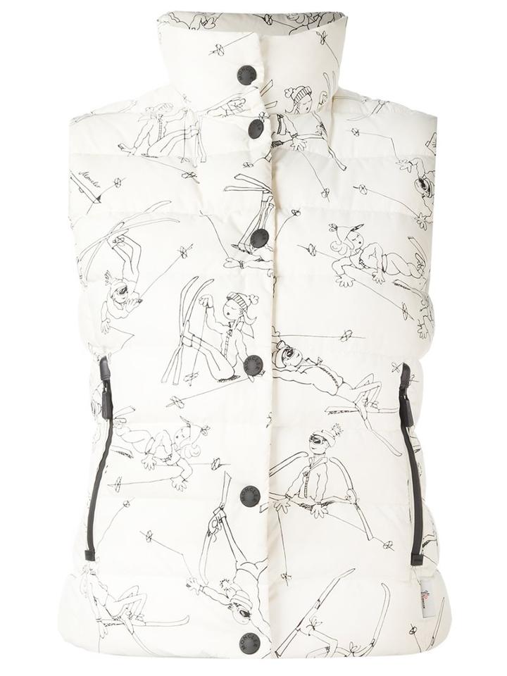 Moncler Grenoble Ski Trip Print Sleeveless Puffer Jacket