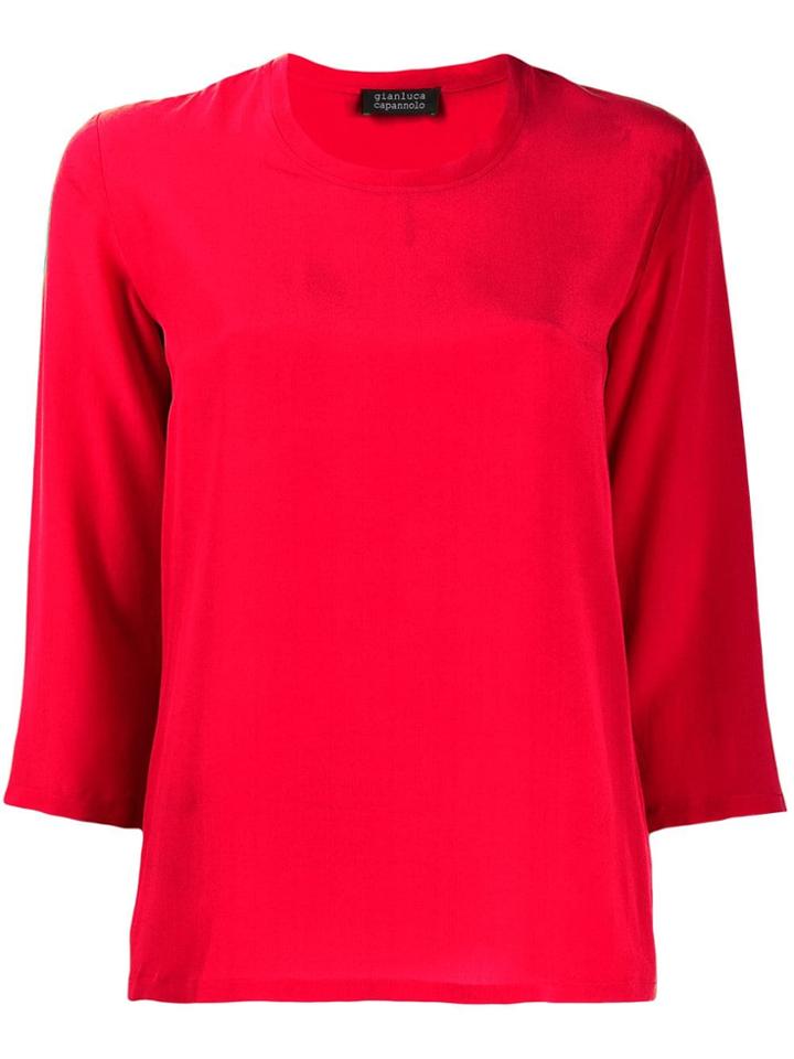 Gianluca Capannolo 3/4 Sleeve Blouse - Red
