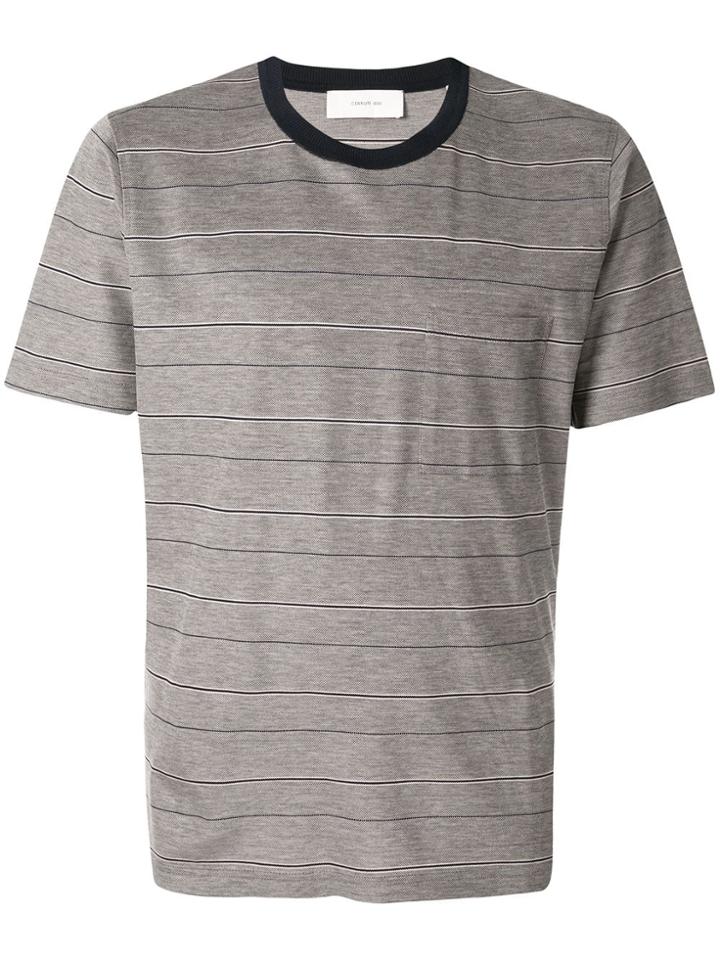 Cerruti 1881 Chest Pocket Striped T-shirt - Grey