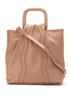 Sarah Chofakian Leather Bag With Gathered Detail - Nude & Neutrals