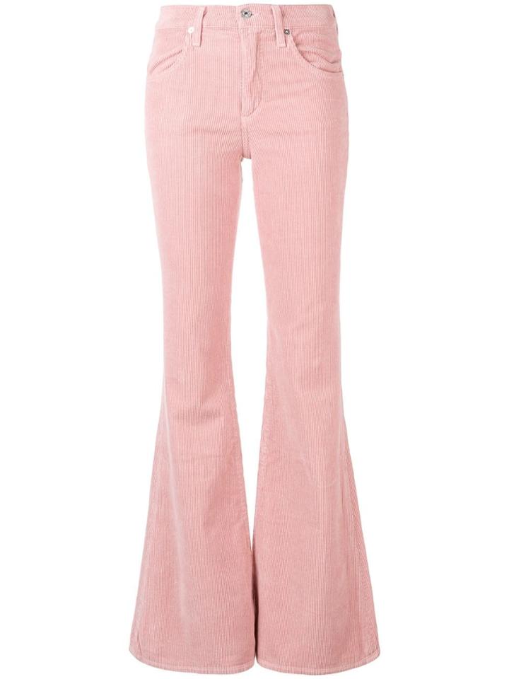 Citizens Of Humanity Flared Corduroy Trousers - Pink & Purple