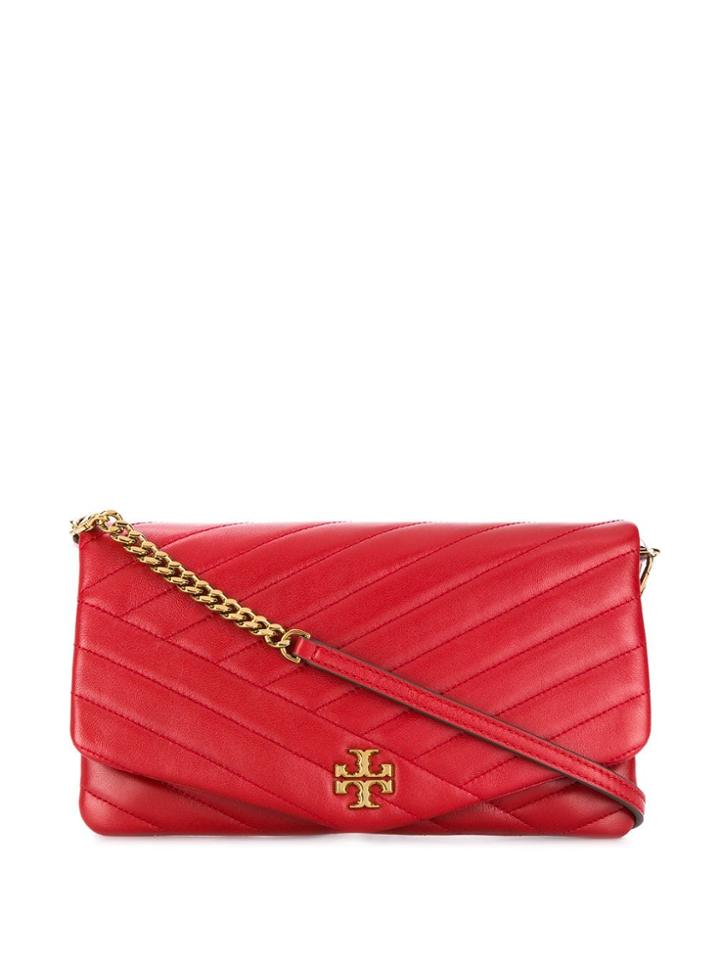 Tory Burch Kira Leather Clutch - Red