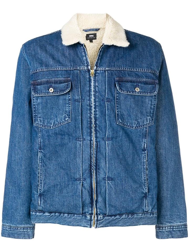 Edwin Panhead Zipped Denim Jacket - Blue