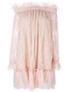 Alexander Mcqueen - Lace Shift Dress - Women - Silk/cotton/polyamide - 38, Pink/purple, Silk/cotton/polyamide