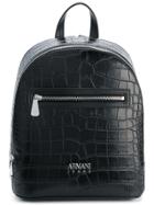 Armani Jeans Zip Detail Backpack - Black