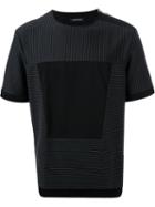 Consistence Striped Panel T-shirt, Men's, Size: 50, Black, Polyester/spandex/elastane/rayon