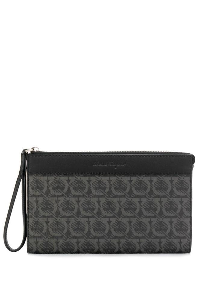 Salvatore Ferragamo Gancini Clutch - Black