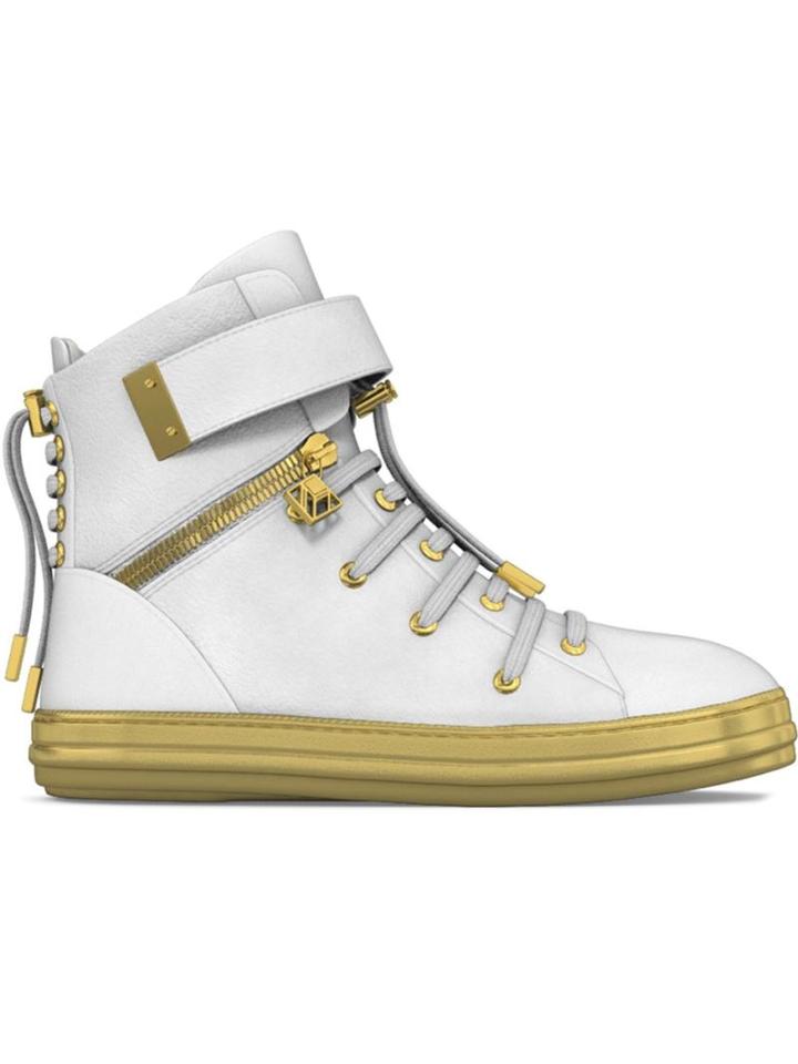 Myswear Regent Hi-top Sneakers, Men's, Size: 46, White, Nappa Leather/suede/rubber