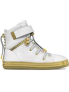 Myswear Regent Hi-top Sneakers, Men's, Size: 46, White, Nappa Leather/suede/rubber