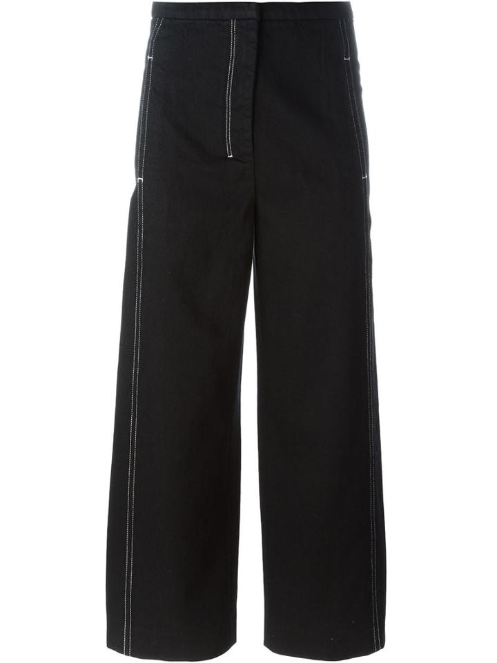 Lemaire Wide Leg Trousers, Women's, Size: 34, Black, Cotton