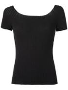 Martha Medeiros - Knitted Off The Shoulder Top - Women - Polyester/modal - 38, Black, Polyester/modal