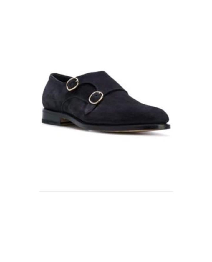 Santoni Monk Strap Suede Shoes - Unavailable