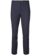Rag & Bone Pinstripe Cropped Trousers - Blue