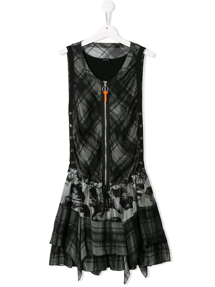 Diesel Kids Tartan Dress - Black