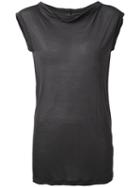Rick Owens Drkshdw - Cowl Neck Top - Women - Viscose - S, Grey, Viscose