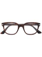 Persol Square Frame Glasses - 9001 Matte Havana