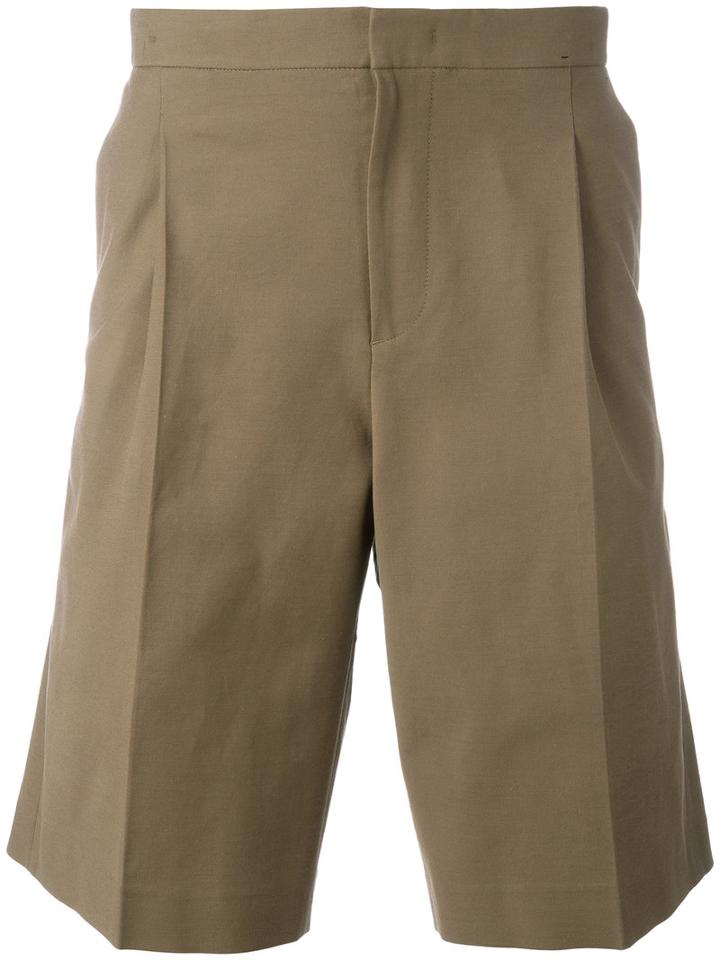 Plac - Pleat Detail Shorts - Men - Cotton/polyurethane/rayon - L, Nude/neutrals, Cotton/polyurethane/rayon