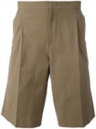 Plac - Pleat Detail Shorts - Men - Cotton/polyurethane/rayon - L, Nude/neutrals, Cotton/polyurethane/rayon