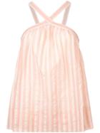 Lemlem Nefasi Criss-cross Strap Top - Pink
