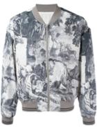 Maison Margiela Kaban Bomber Jacket, Men's, Size: 48, Grey, Silk/cotton/viscose