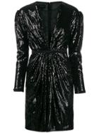 Giambattista Valli V-neck Sequin Mini Dress - Black