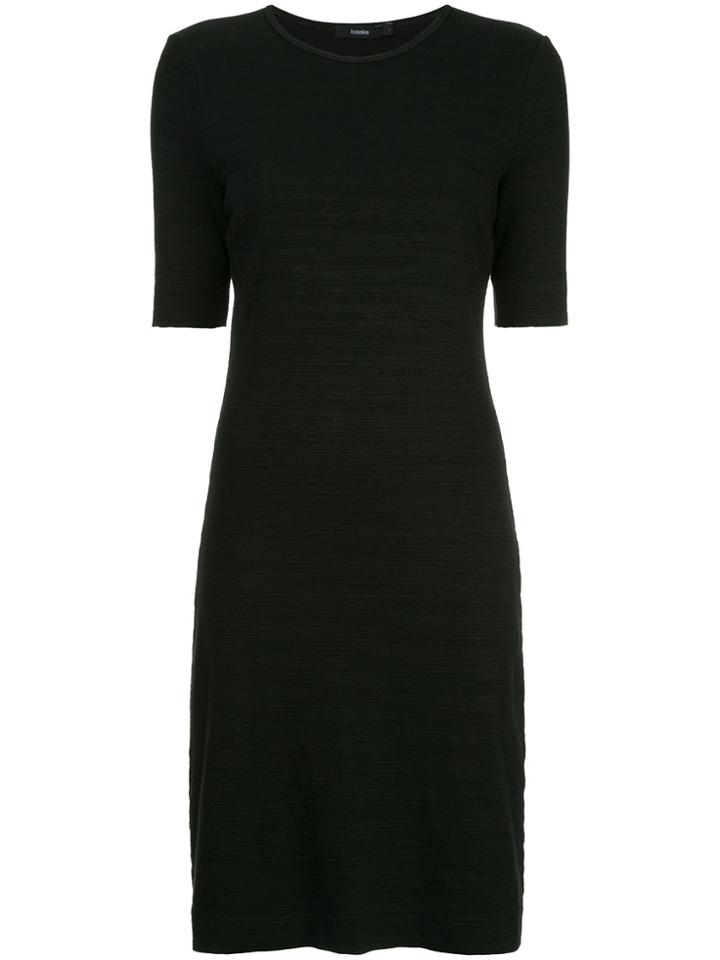 Bassike Slim Fit Ribbed Dress - Black