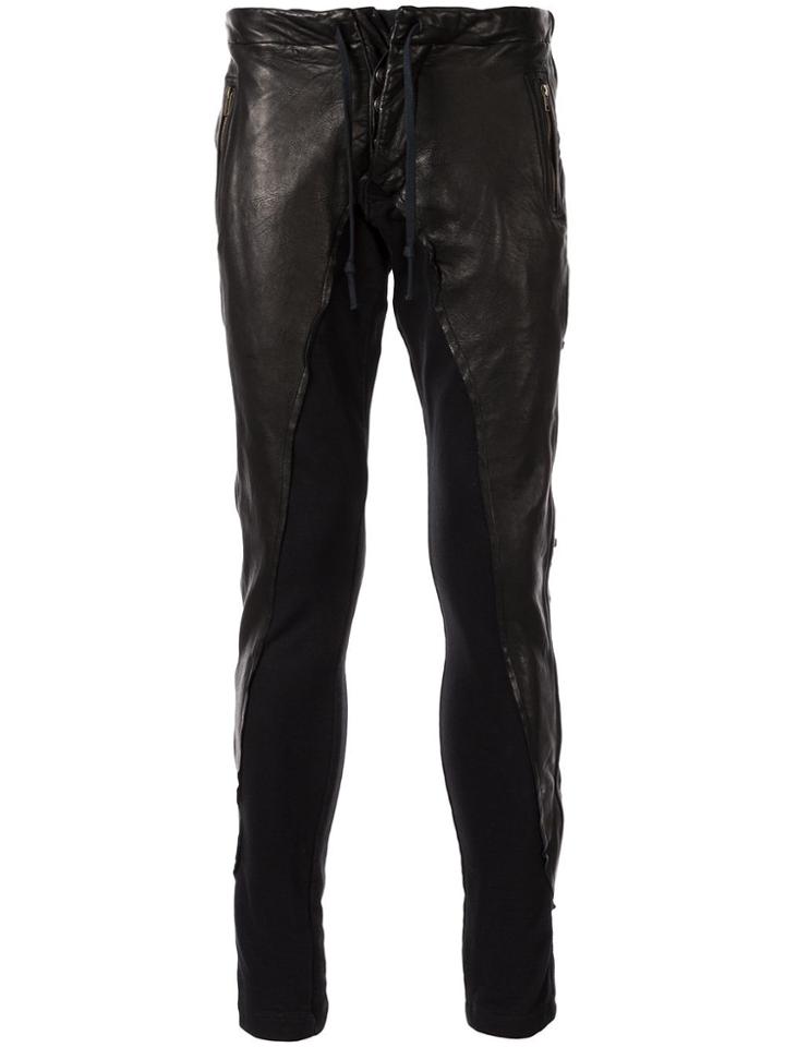 Greg Lauren Skinny-fit Biker Trousers - Black