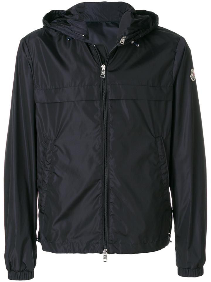 Moncler Logo Zipped Jacket - Blue