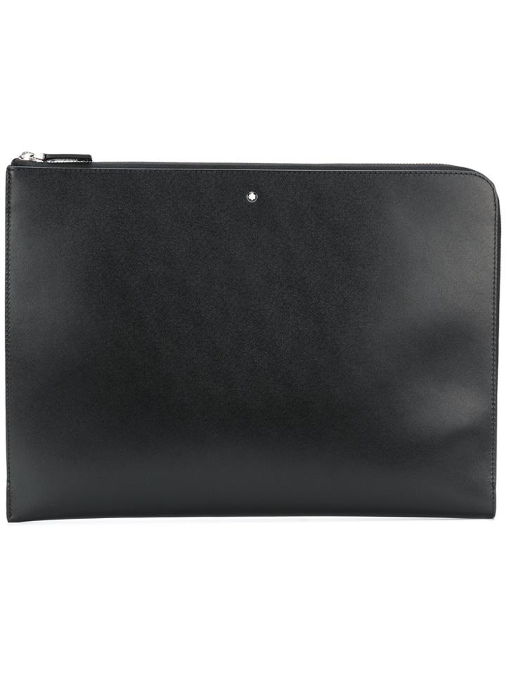 Montblanc Zipped Portfolio Clutch - Black