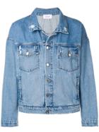 Rhude Distressed Denim Jacket - Blue
