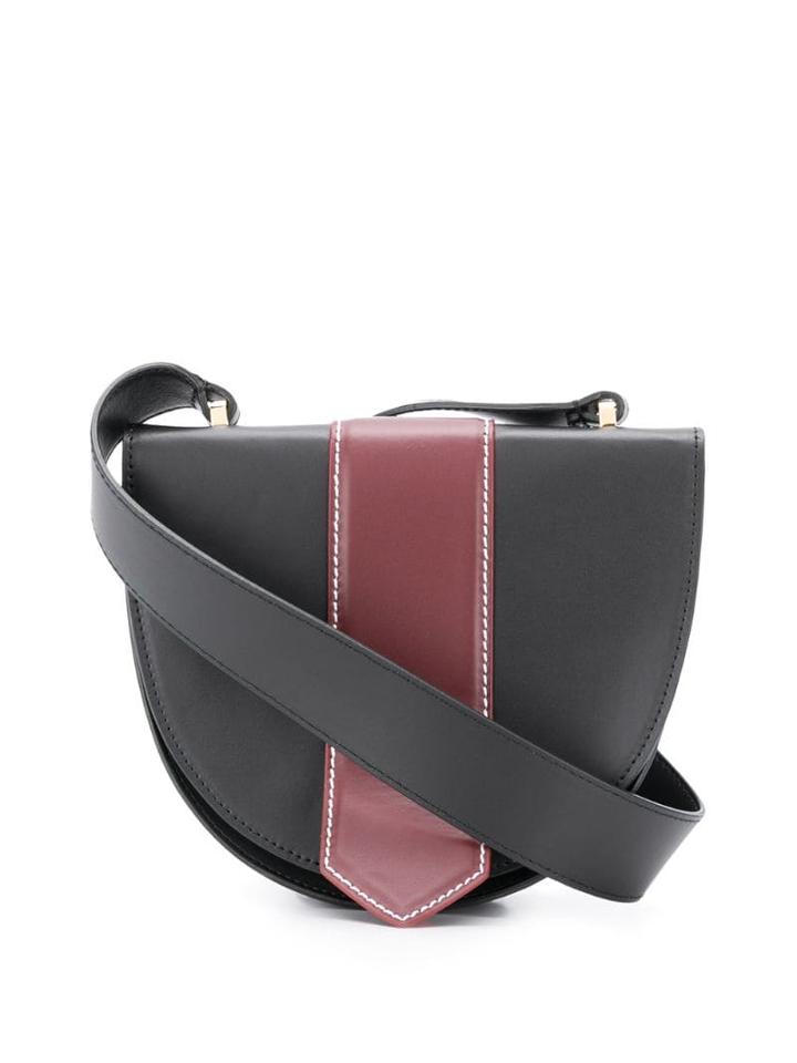 L'autre Chose Bi-colour Cross Body Bag - Black