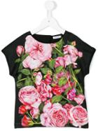 Dolce & Gabbana Kids - Floral Print Short Sleeve Top - Kids - Silk/cotton - 6 Yrs, Black