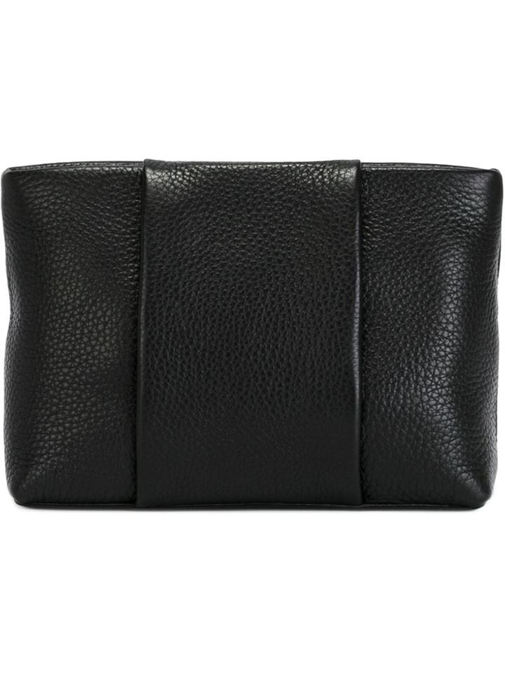 Alexander Wang Dumbo Clutch, Women's, Black, Leather/polyester