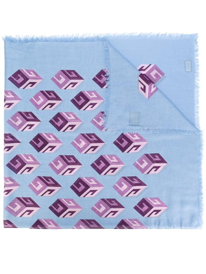 Gucci Printed Scarf - Blue