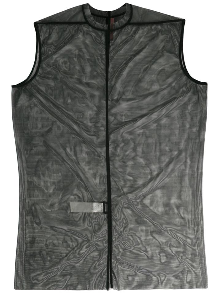 Rick Owens Lilies Sleeveless Tulle Tunic - Black