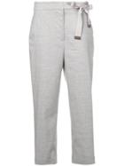 Peserico Tie-side Cropped Trousers - Grey