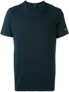 Champion - Round Neck T-shirt - Men - Cotton - L, Blue, Cotton
