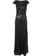 Jenny Packham Sequin Embellished Gown, Women's, Size: 14, Black, Polyester