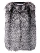 Oscar De La Renta Fox Fur Gilet - Grey