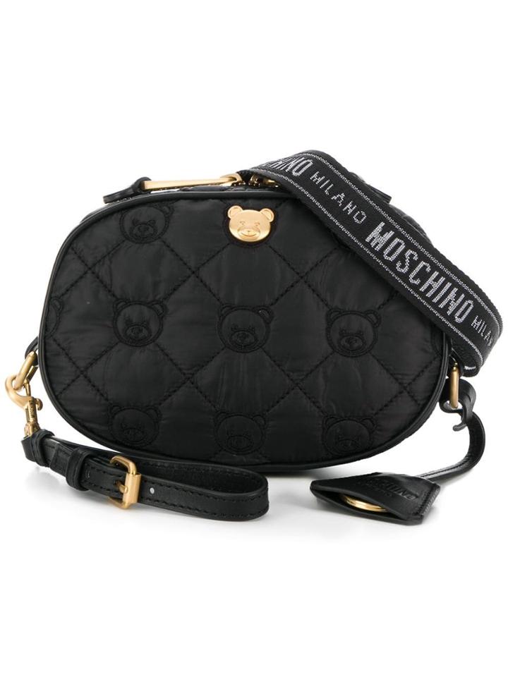 Moschino Embroidered Bear Belt Bag - Black