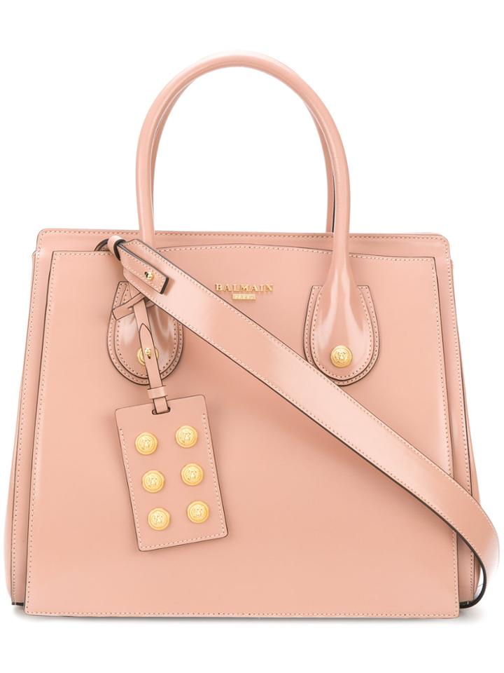Balmain Top Handle Tote - Pink & Purple
