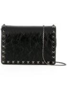 Valentino 'rockstud' Foldover Shoulder Bag, Women's, Black