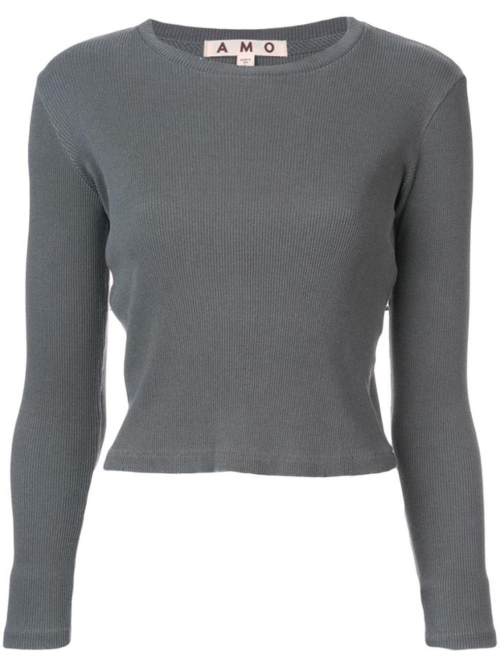 Amo Ribbed T-shirt - Grey