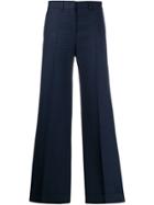 Ps Paul Smith High Waisted Flared Trousers - Blue