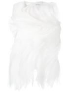 Gianluca Capannolo Ruffled Tank, Women's, Size: 42, White, Silk