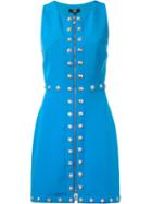 Versus Studded Zip Dress, Women's, Size: 40, Blue, Polyester/spandex/elastane/viscose/spandex/elastane