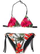 Mc2 Saint Barth Kids Teen Floral Bikini Set - White