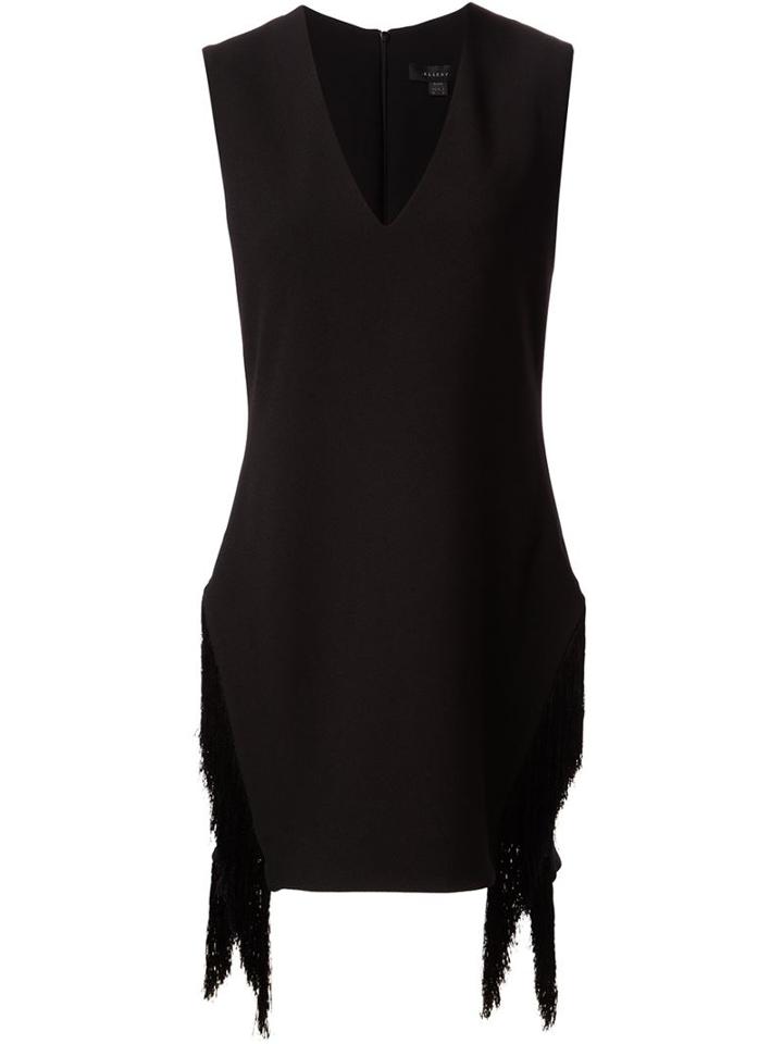 Ellery Fringed Trim Tank Top, Women's, Size: 6, Black, Polyester