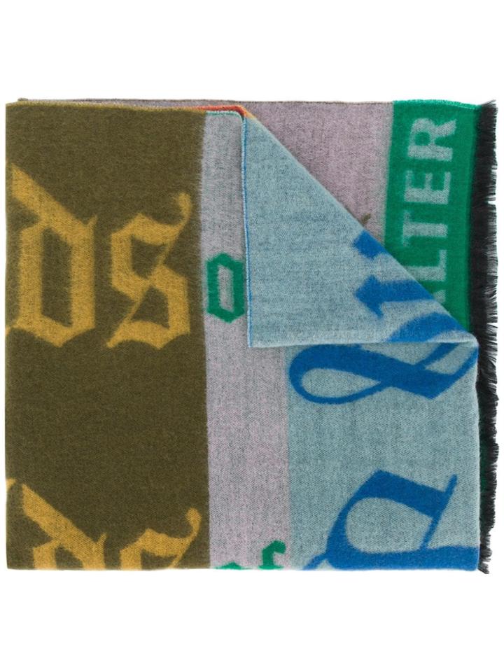 Walter Van Beirendonck Patchwork Style Scarf - Pink